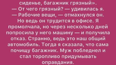 Когда Селия заметила, что её муж Адам слишком тщательно оберегает багажник машины, в душе зародилось беспокойство. Когда Селия заметила, что её муж Адам слишком тщательно оберегает багажник машины, в душе зародилось беспокойство.